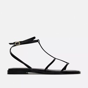 Zara Black Strappy Sandals